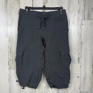 The North Face crop cargo pant gray size 4 outdoor quick dry hike fish pockets